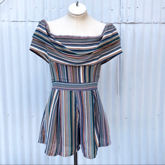 Kissy vintage rainbow stripe romper - Picture 3 of 11